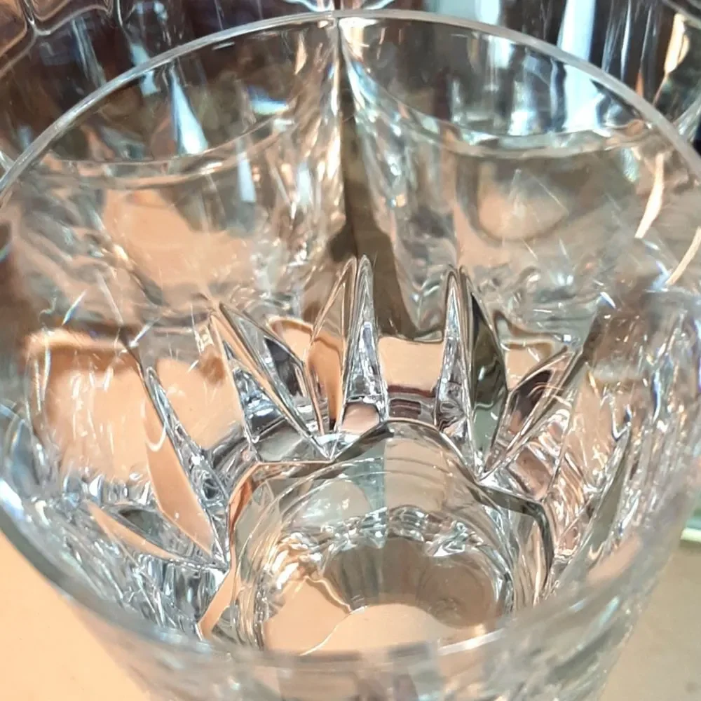 Crystal Vintage  4 T x10  x 9 Round ( Mix  Drink   Glasses‎